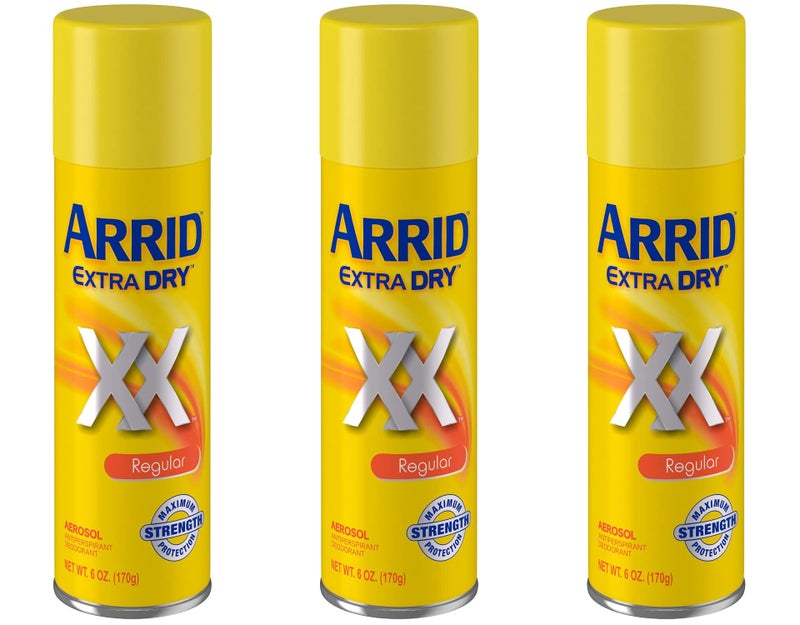 Arrid Arrid Extra Dry Antiperspirant Deodorant Spray Regular (Pack of 3)